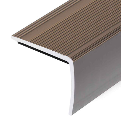 Profili a L per Gradini 15 pz in Alluminio 100 cm Marrone