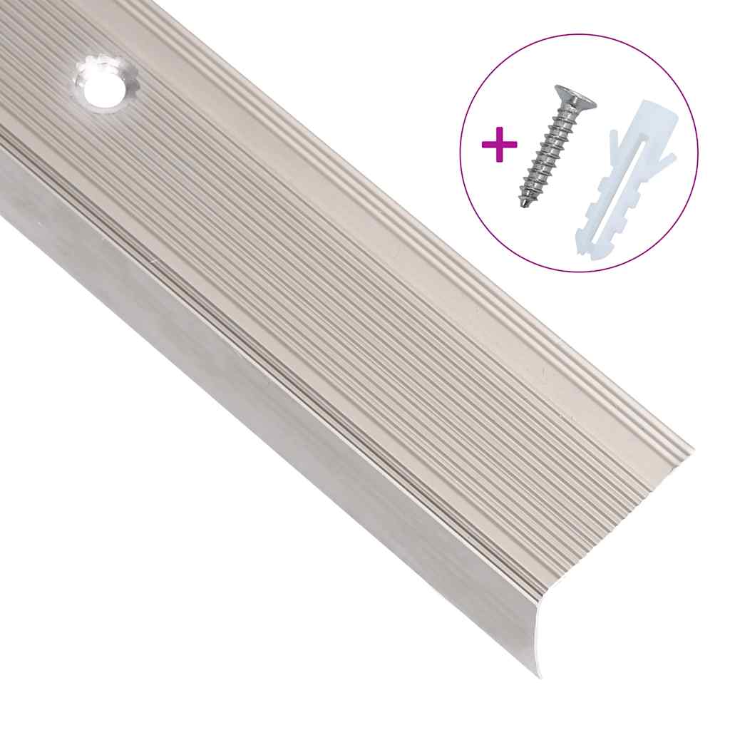 Profili a L per Gradini 5 pz in Alluminio 100 cm Champagne | homemem39