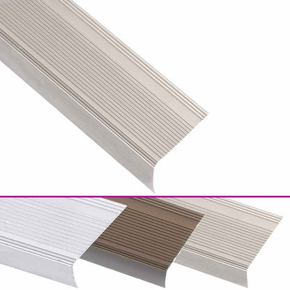 Profili a L per Gradini 5 pz in Alluminio 100 cm Champagne