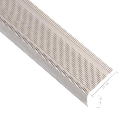 Profili a L per Gradini 5 pz in Alluminio 100 cm Champagne | homemem39