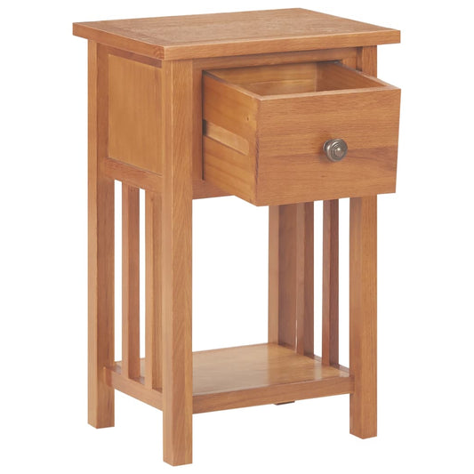 Tavolino Portariviste con Cassetto 35x27x55 cm Legno di Rovere | homemem39
