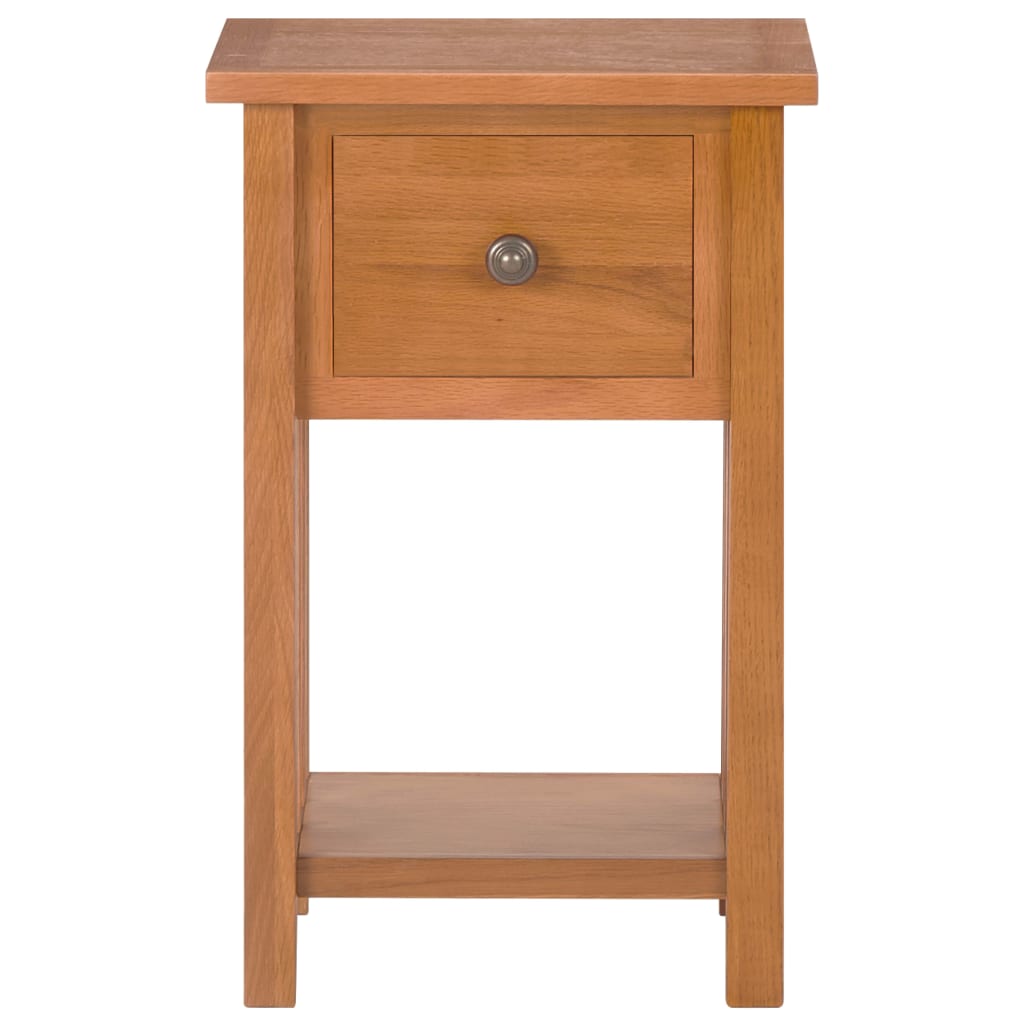 Tavolino Portariviste con Cassetto 35x27x55 cm Legno di Rovere | homemem39