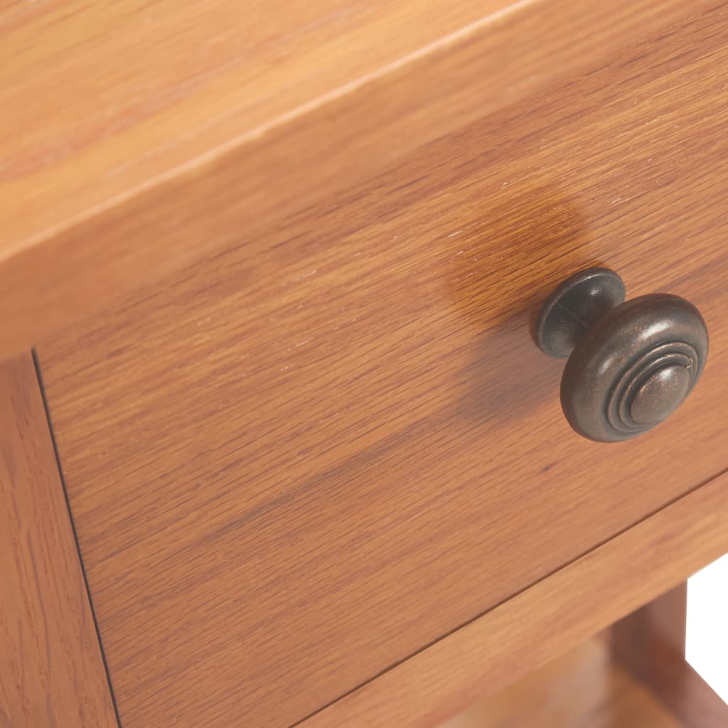 Tavolino Portariviste con Cassetto 35x27x55 cm Legno di Rovere | homemem39