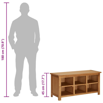 Scarpiera 90x37x45 cm in Legno Massello di Rovere
