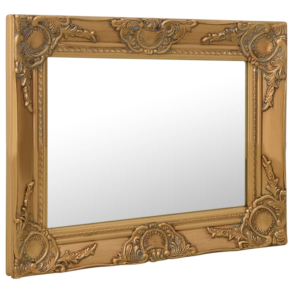 Specchio da Parete Stile Barocco 50x40 cm Oro - homemem39