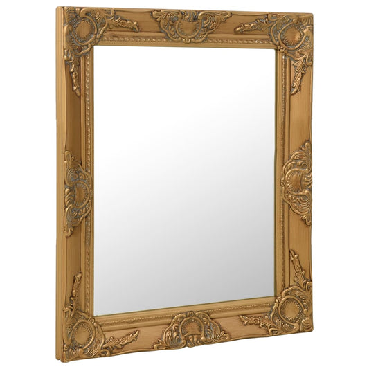 Specchio da Parete Stile Barocco 50x60 cm Oro - homemem39
