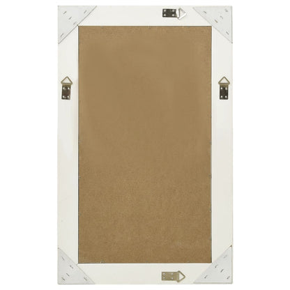 Specchio da Parete Stile Barocco 50x80 cm Bianco - homemem39