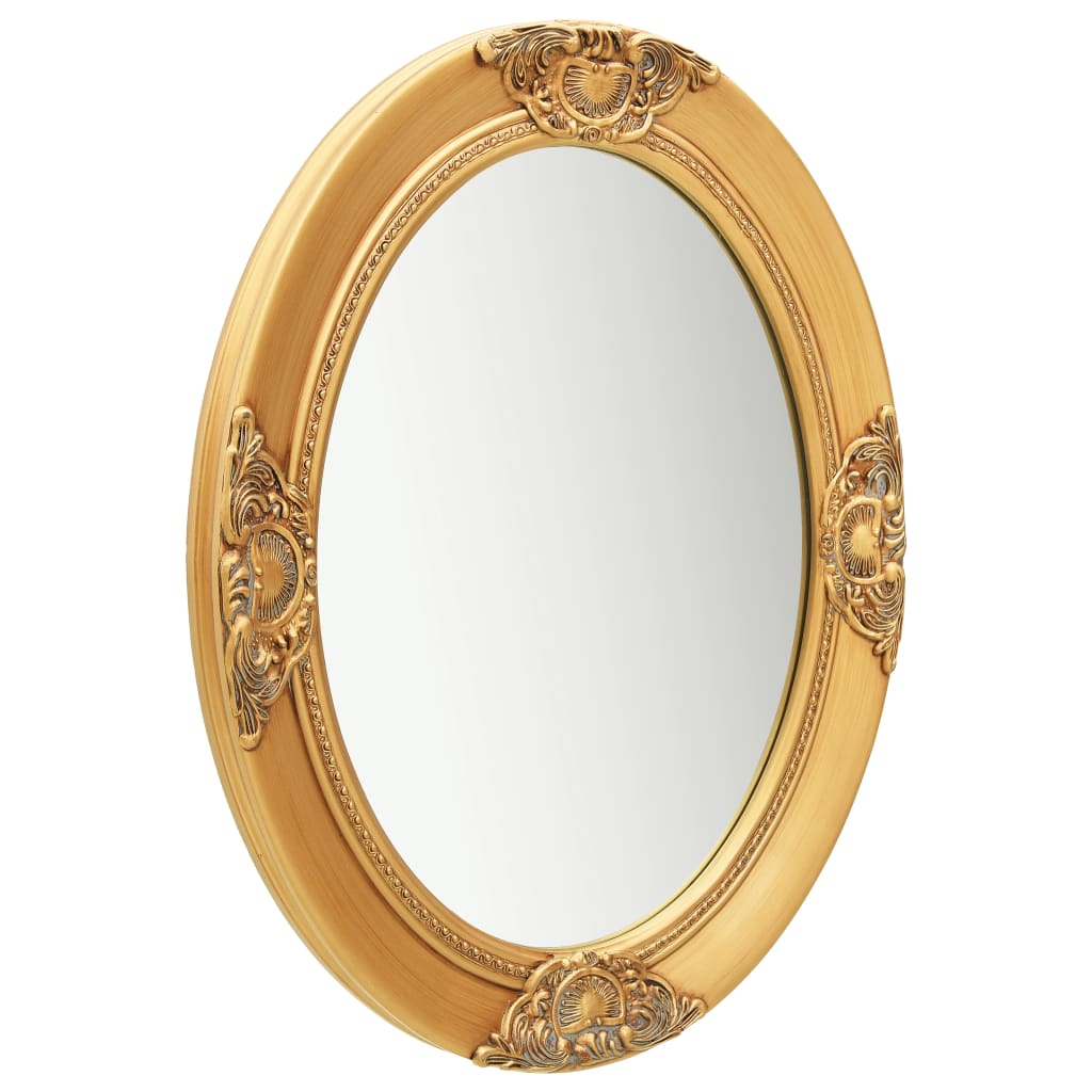 Specchio da Parete Stile Barocco 50x60 cm Oro | homemem39