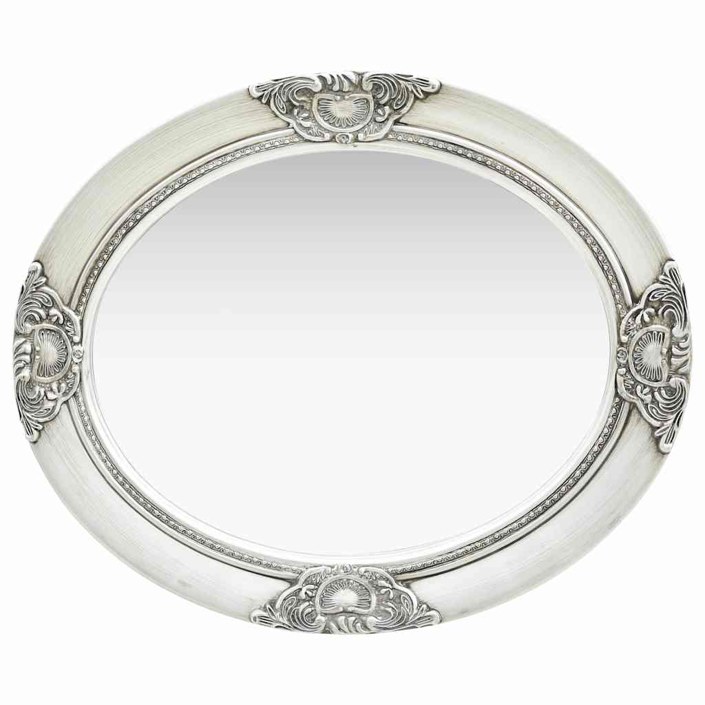 Specchio da Parete Stile Barocco 50x60 cm Argento