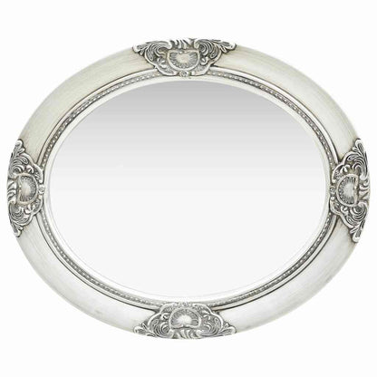 Specchio da Parete Stile Barocco 50x60 cm Argento