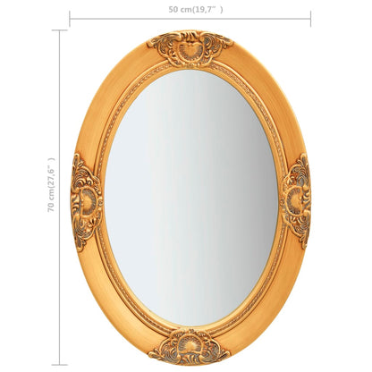 Specchio da Parete Stile Barocco 50x70 cm Oro | homemem39