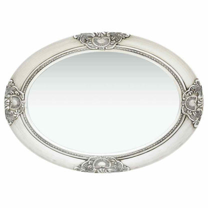 Specchio da Parete Stile Barocco 50x70 cm Argento | homemem39