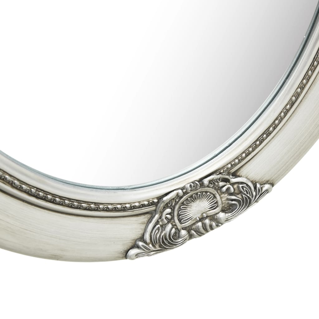 Specchio da Parete Stile Barocco 50x70 cm Argento | homemem39