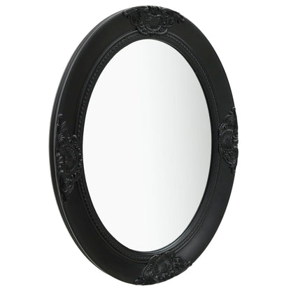 Specchio da Parete Stile Barocco 50x70 cm Nero