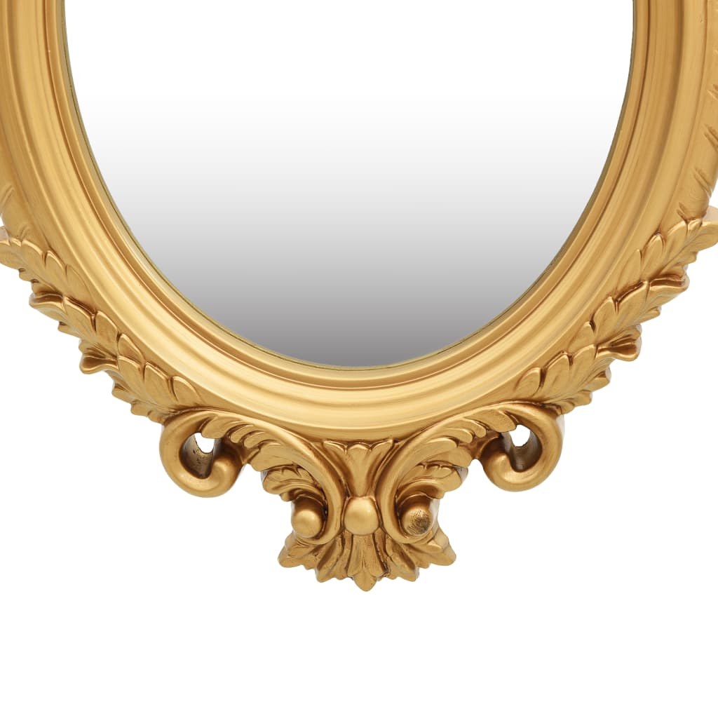 Specchio da Parete Stile Castello 56x76 cm Oro | homemem39