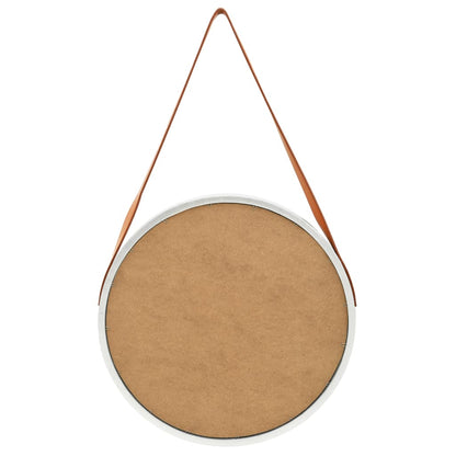 Specchio da Parete con Cinghia 50 cm Argento | homemem39