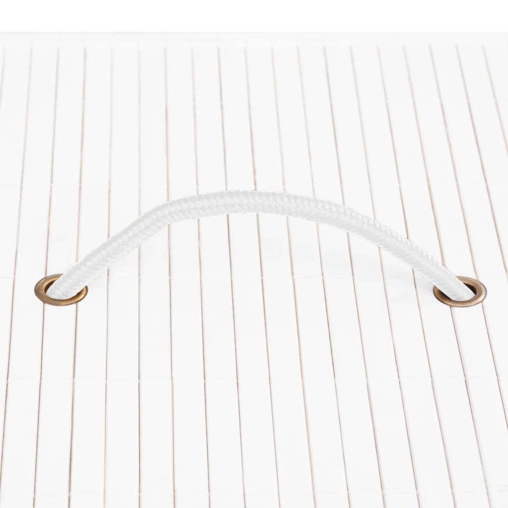 Scatole Portaoggetti 4 pz in Bambù Bianche - homemem39