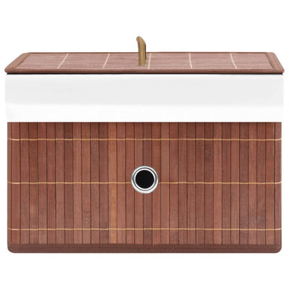 Scatole Portaoggetti 4 pz in Bambù Marroni - homemem39