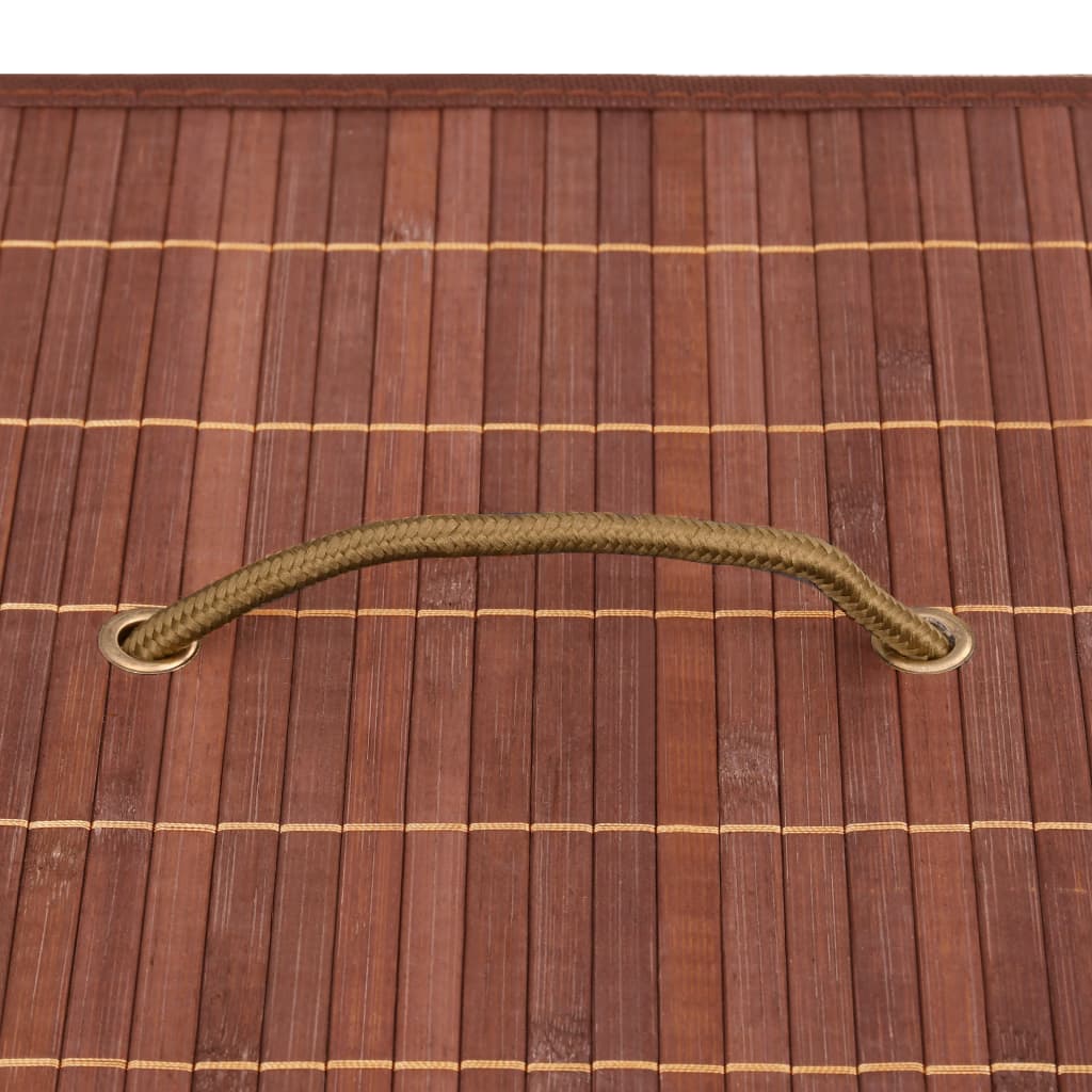 Scatole Portaoggetti 4 pz in Bambù Marroni - homemem39