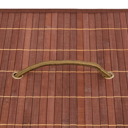 Scatole Portaoggetti 4 pz in Bambù Marroni - homemem39