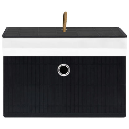 Scatole Portaoggetti 4 pz in Bambù Nere - homemem39