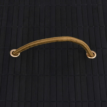 Scatole Portaoggetti 4 pz in Bambù Nere - homemem39