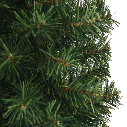 Albero di Natale Artificiale Sottile con Base Verde 150 cm PVC