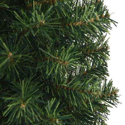 Albero di Natale Artificiale Sottile con Base Verde 150 cm PVC