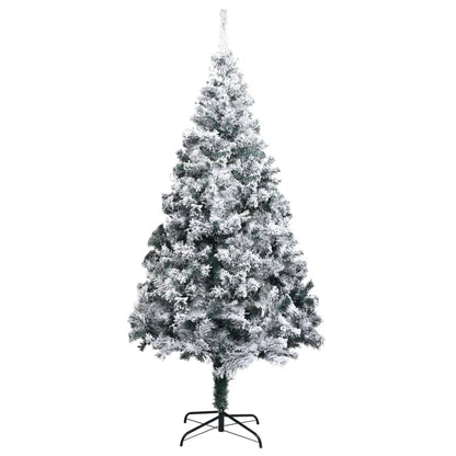 Albero di Natale Artificiale con Neve Fioccata Verde 180 cm PVC
