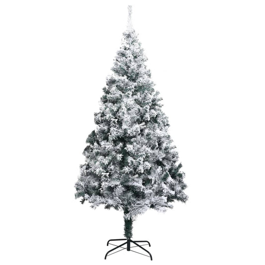 Albero di Natale Artificiale con Neve Fioccata Verde 180 cm PVC
