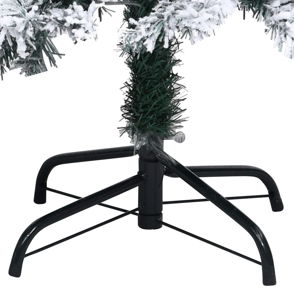 Albero di Natale Artificiale con Neve Fioccata Verde 180 cm PVC