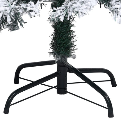 Albero di Natale Artificiale con Neve Fioccata Verde 180 cm PVC