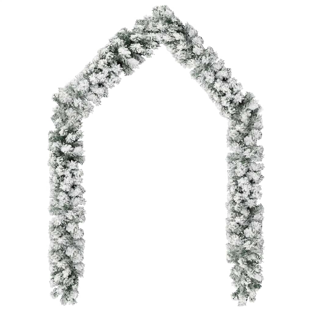 Ghirlanda Natalizia con Neve Verde 5 m in PVC | homemem39