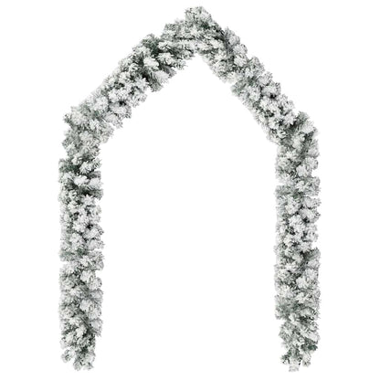 Ghirlanda Natalizia con Neve Verde 5 m in PVC | homemem39