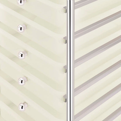 Carrello Portaoggetti Mobile con 10 Cassetti Bianco in Plastica - homemem39