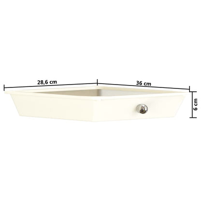 Carrello Portaoggetti Mobile con 10 Cassetti Bianco in Plastica - homemem39