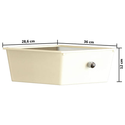 Carrello Portaoggetti XXL con 15 Cassetti Bianco in Plastica - homemem39