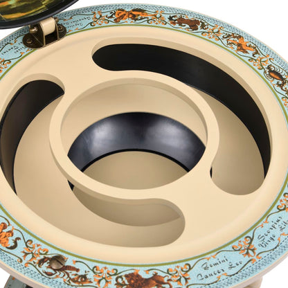 Cantinetta a Globo da Bar con Supporto in Eucalipto Blu - homemem39