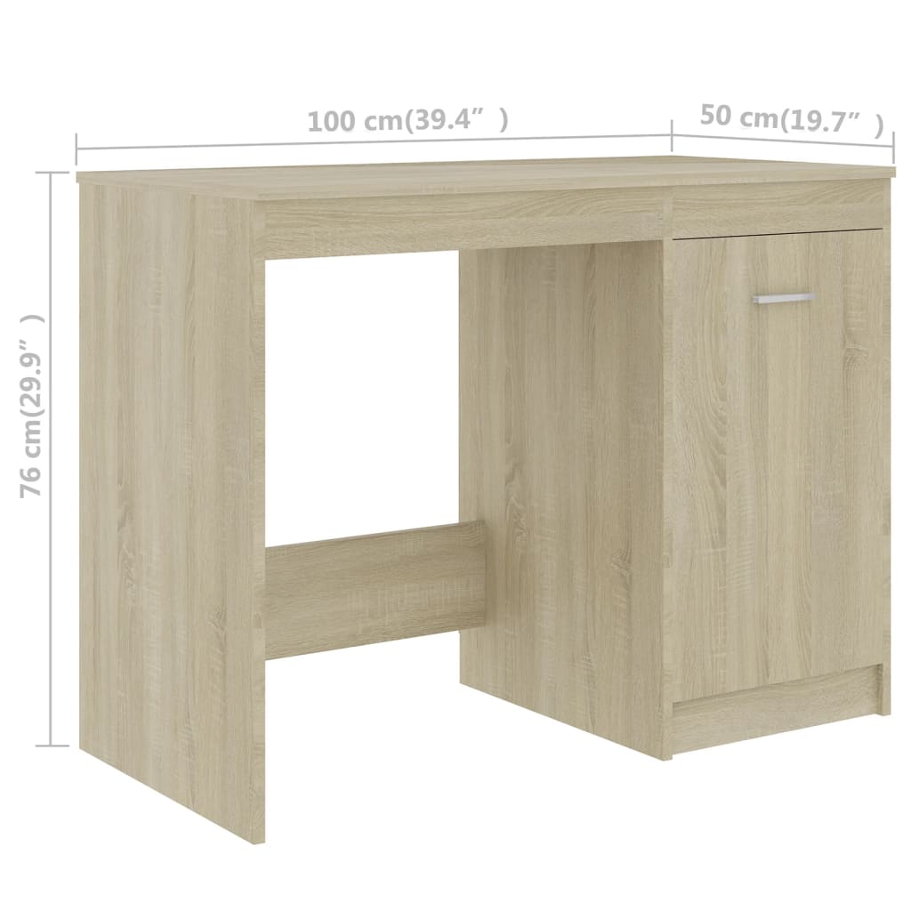 Scrivania Rovere Sonoma 140x50x76 cm in Truciolato | homemem39