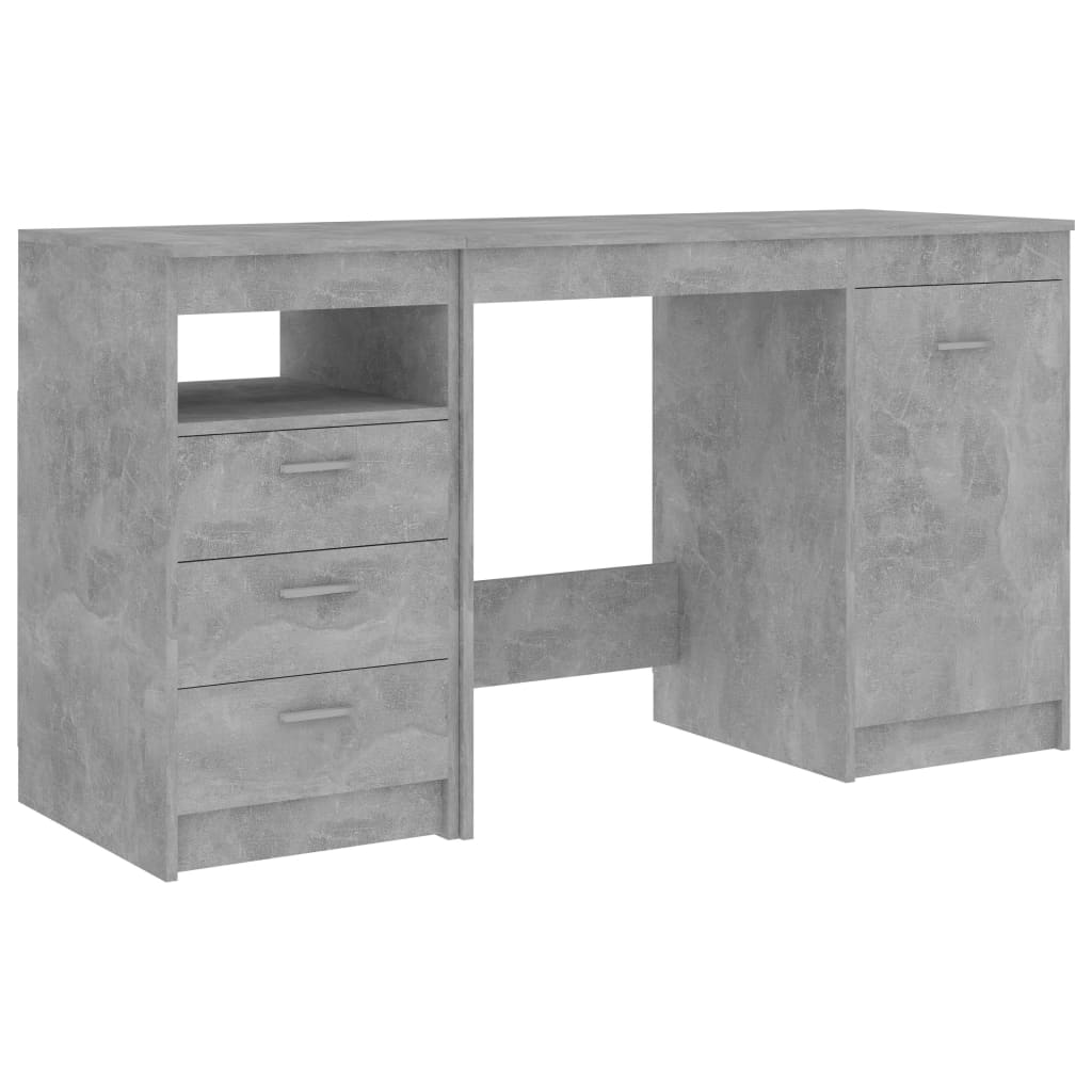 Scrivania Grigio Cemento 140x50x76 cm in Truciolato | homemem39