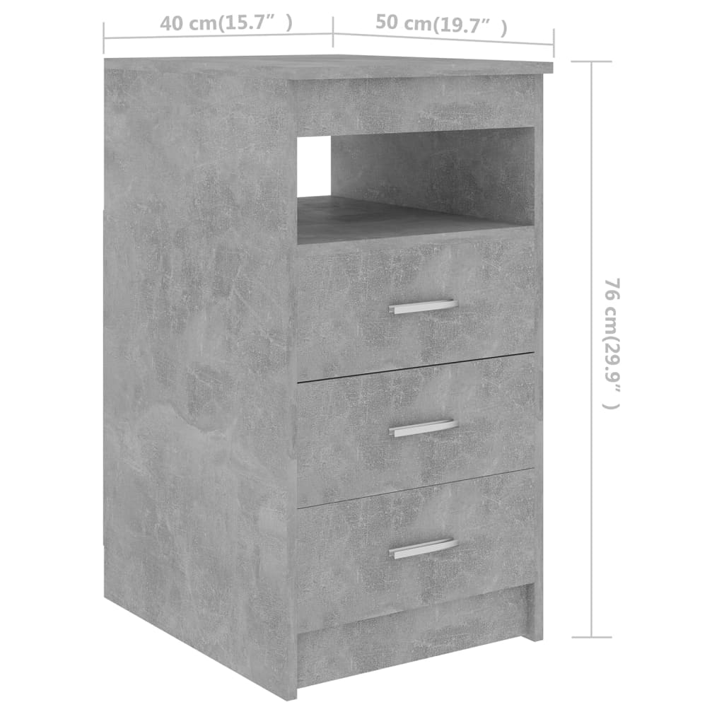 Scrivania Grigio Cemento 140x50x76 cm in Truciolato | homemem39