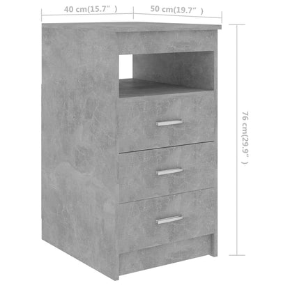 Scrivania Grigio Cemento 140x50x76 cm in Truciolato | homemem39