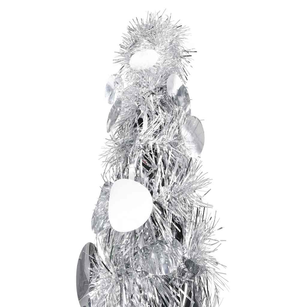 Albero di Natale Artificiale Apribile Argento 120 cm PET
