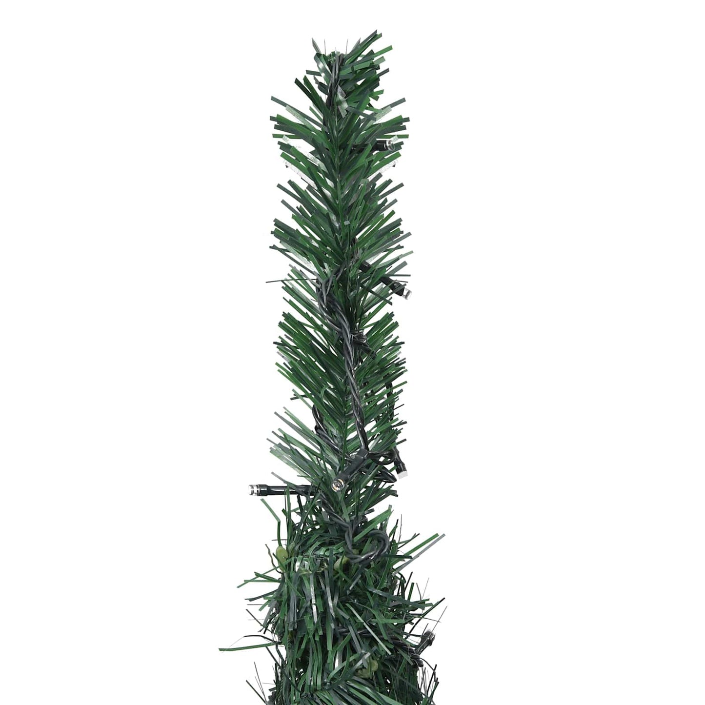 Albero di Natale with LED String Lights Verde 150 x 150 cm PVC