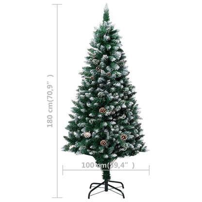Albero di Natale Artificiale con Pigne e Neve Bianca 180 cm | homemem39