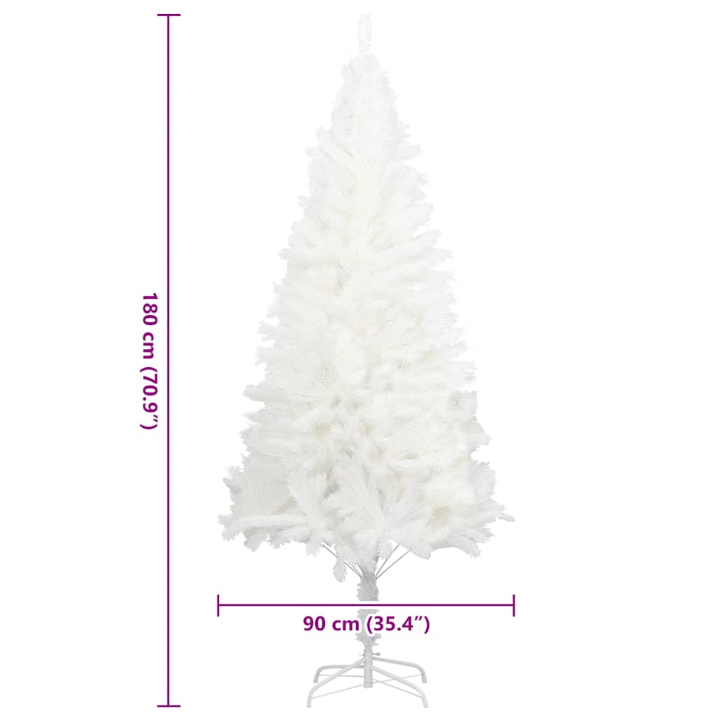 Albero di Natale Artificiale con Aghi Realistici Bianco 180 cm