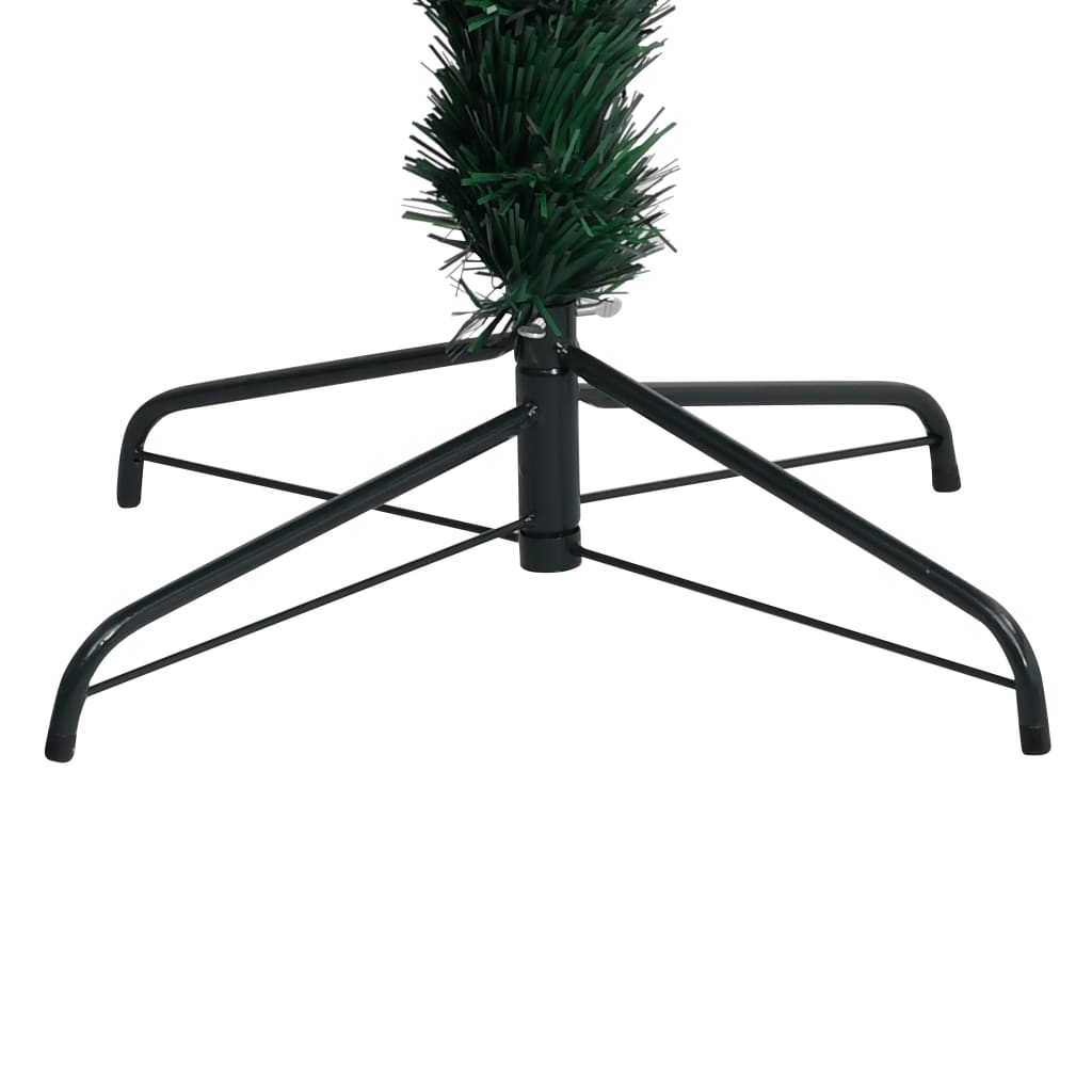 Albero di Natale con Supporto Verde 150 cm in Fibra Ottica