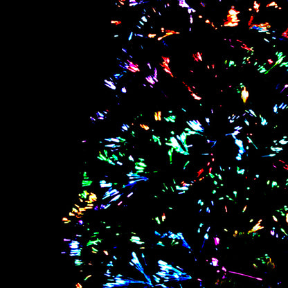 Albero di Natale con Supporto Verde 210 cm in Fibra Ottica