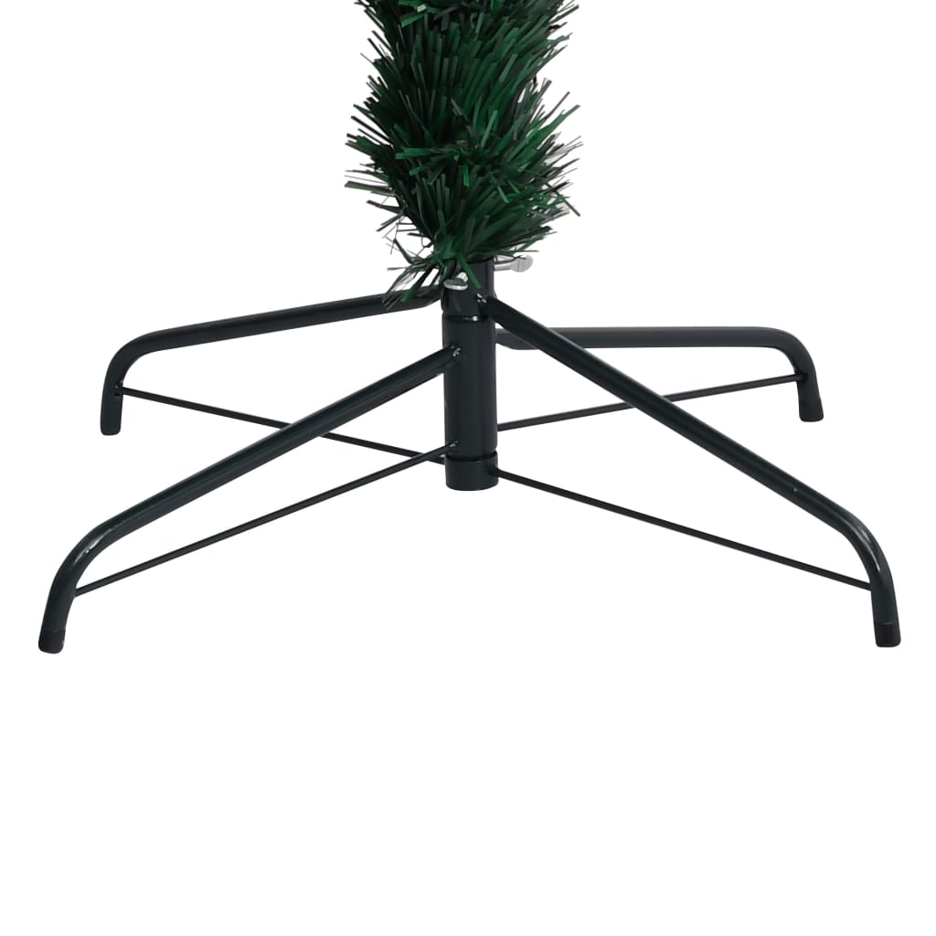 Albero di Natale con Supporto Verde 210 cm in Fibra Ottica