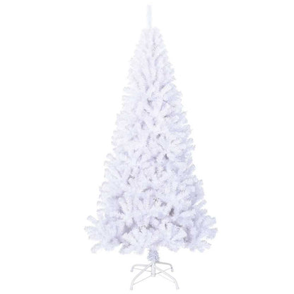 Albero di Natale Artificiale con Rami Spessi Bianco 210 cm PVC